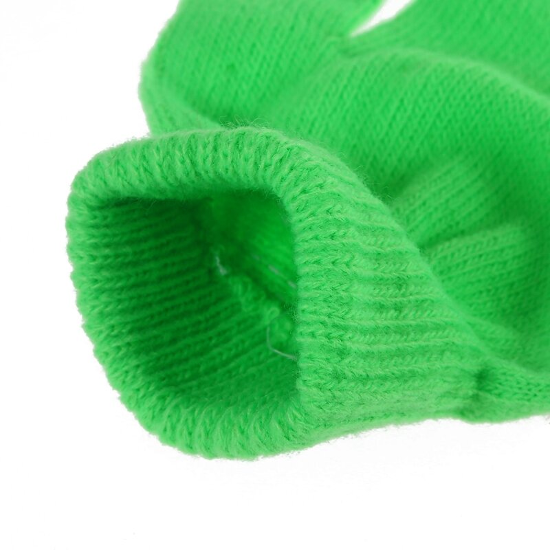 unisex śliczne ciepłe grube rękawiczki termiczne dla chłopców dziewcząt jednokolorowa miękka tekstura