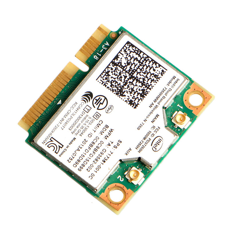 بطاقة لاسلكية مزدوجة النطاق لـ 7260 7260HMW Mini PCI-E 2.4G/5Ghz Wlan Wifi