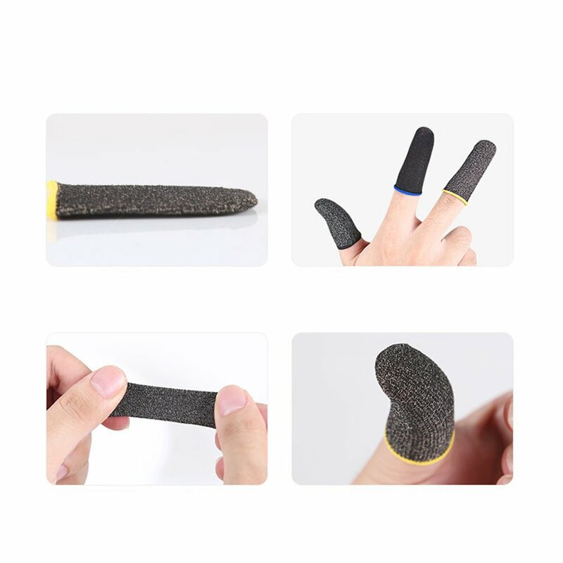 Ultra-fino respirável Non-Slip Touch Screen Finger Berços, anti-suor, anti-impressão digital, Berços jogo móvel