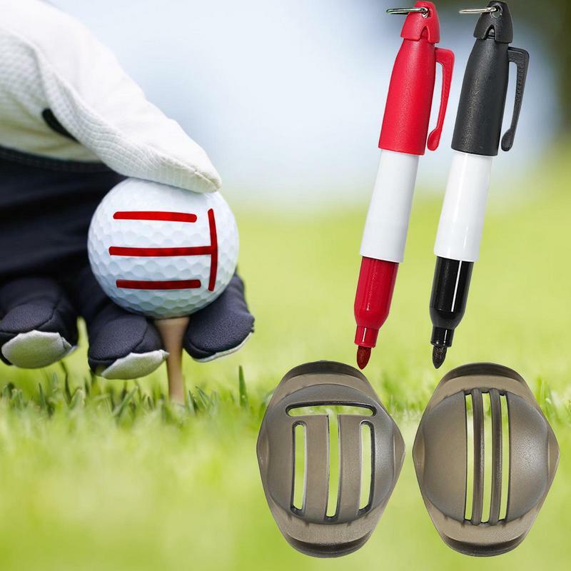 Golf Ball Alignment Tool Set Scribe And Draw Alignment Stencil Quick Drying Marker Tool For Golf Professionals Enthusiast And
