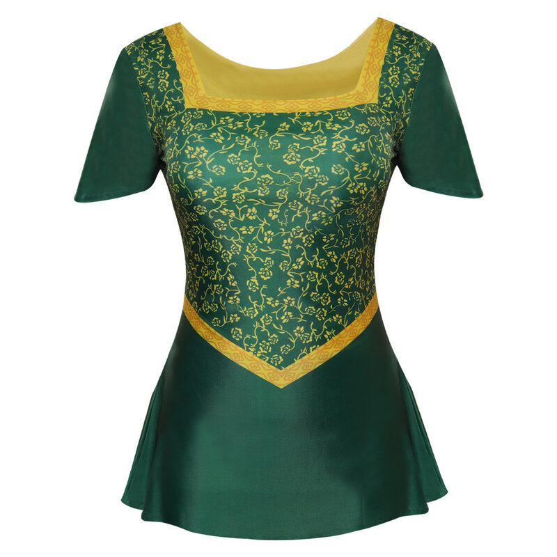 女性のためのプリンセスフィナコスチューム,緑のハロウィーンのカーニバルパーティーの衣装