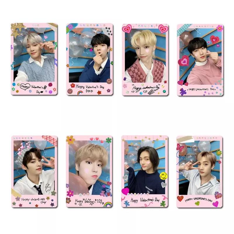 8pcs/set Kpop Boys Group Idols Cards New Album Photo Card Postcard for Fans Collection Card High Quality Trading Photo Card Gift