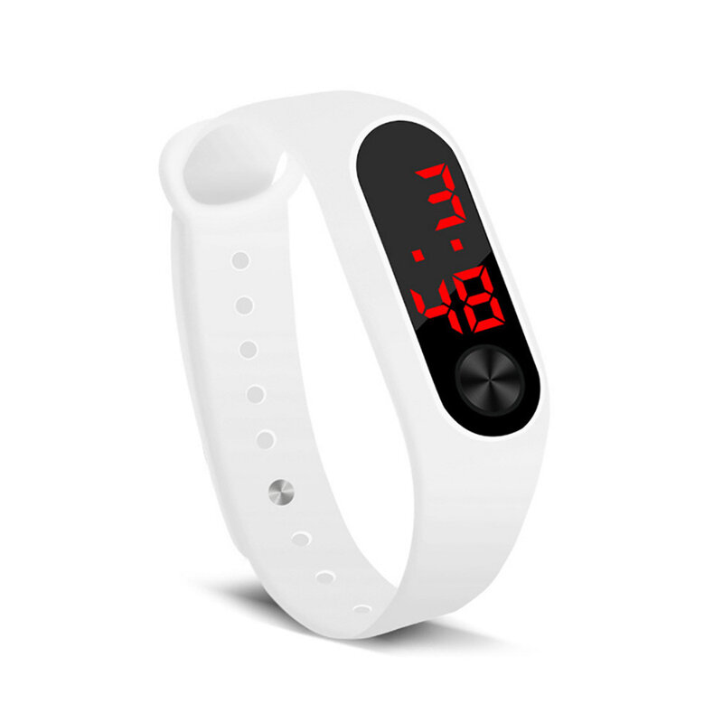 Reloj inteligente deportivo para hombre y mujer, pulsera electrónica de moda con LED, rastreador de Fitness, anillo de mano