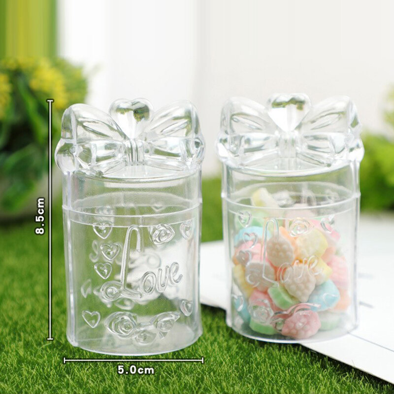 Transparent Square Candy Box Plastic Packaging Jewelry Candy Storage Box Wedding Favor Gift Party Box Container Home Decoration
