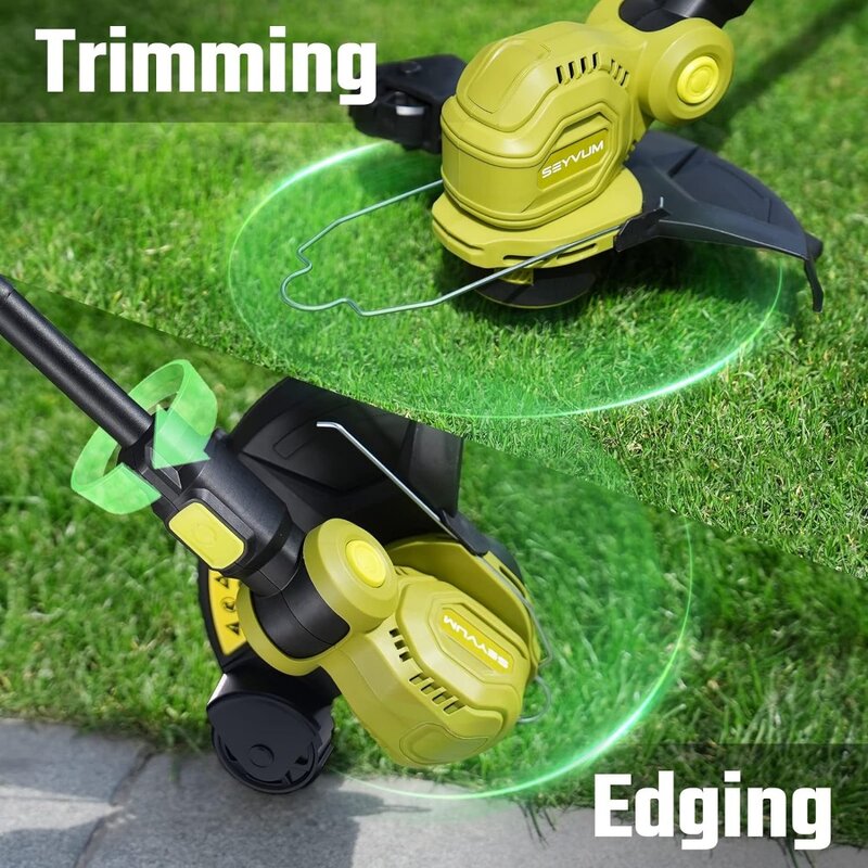 Brush Cutter Fast Charger Included Gardening Tools 20V Lawn Edger With 6 Pcs Grass Cutter Spool Line Free Shipping Mower Garden