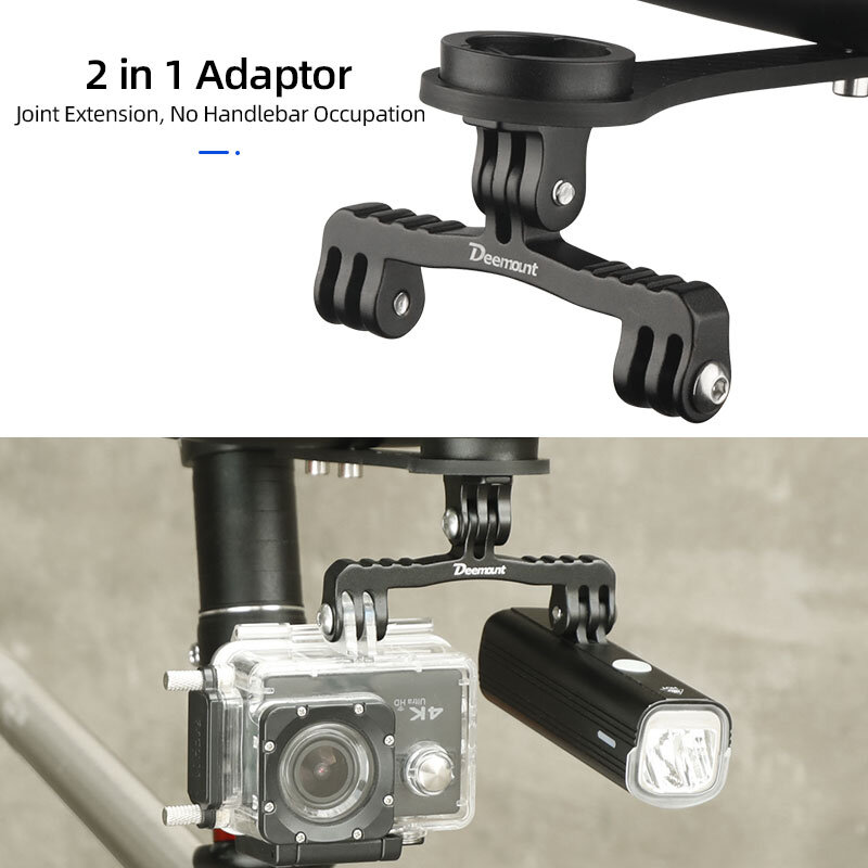 Carbon Fiber Bicycle Computer Mount Extended Bar for Aero Handlebar Fits Garmin/Bryton Gopro interface Adapter Lamp Stand