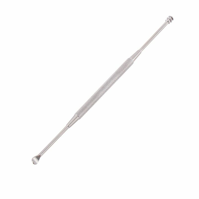 Portable New 2 In 1 EarPick Ear Cleaners Tool Earwax Removal Spoon Cleaner Double Ended EarPick Spiral Ear Pick Stainless Steel