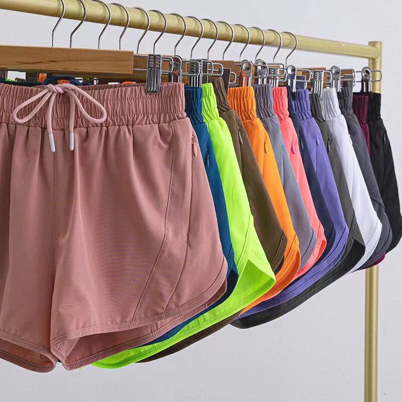 Pantalones cortos deportivos de verano para mujer, dos piezas de estilo fino antideslumbrante, secado rápido y transpirable, Runnin informal para exteriores