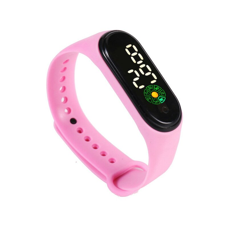Jam tangan pintar olahraga anak, gelang pintar Bluetooth pemantauan tidur untuk anak laki-laki dan perempuan