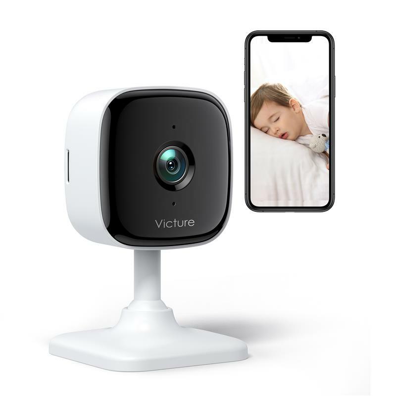 A Victure-cámara de seguridad para interiores y exteriores PC440, WiFi, IP, 1080P, Audio bidireccional, visión nocturna, sonido y Monitor de movimiento para bebé