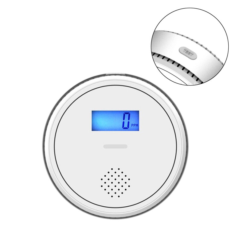 Smoke & CO Alarm Carbon Monoxide Sensor Wireless Combination Detector Fire Devices Security Protection for Home Easy Replacement