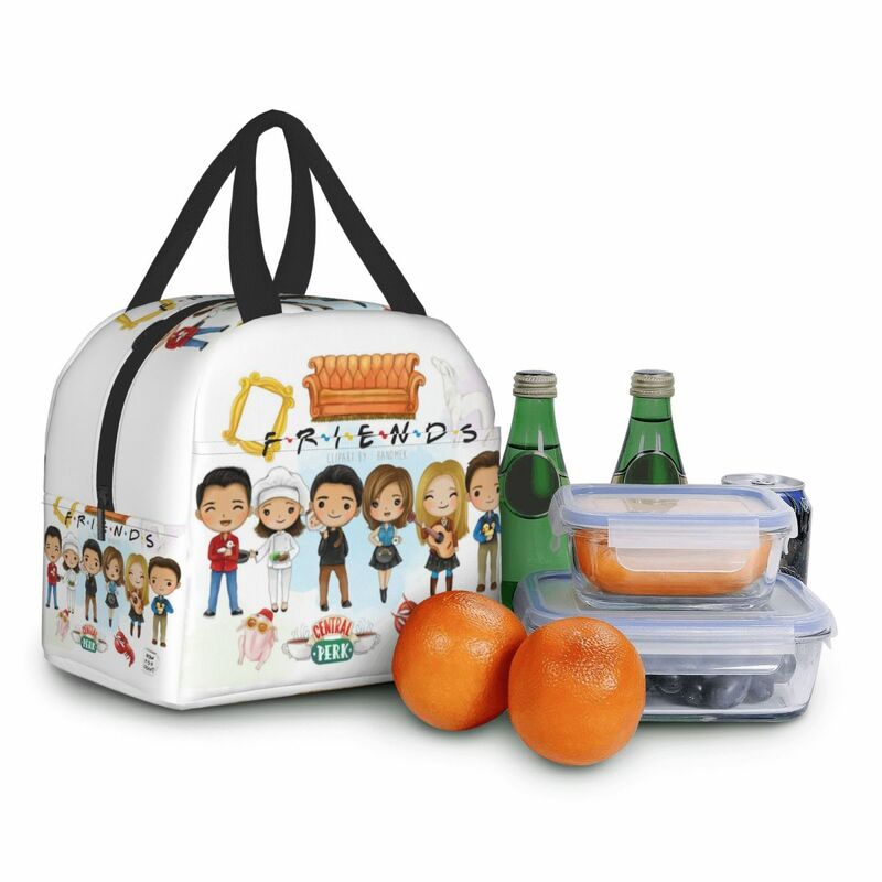 Klassische TV-Show Freunde isolierte Lunch-Tasche für Frauen wasserdichte Thermo-Kühler Lunch-Tasche Büroarbeit Schule Picknick Bento-Box