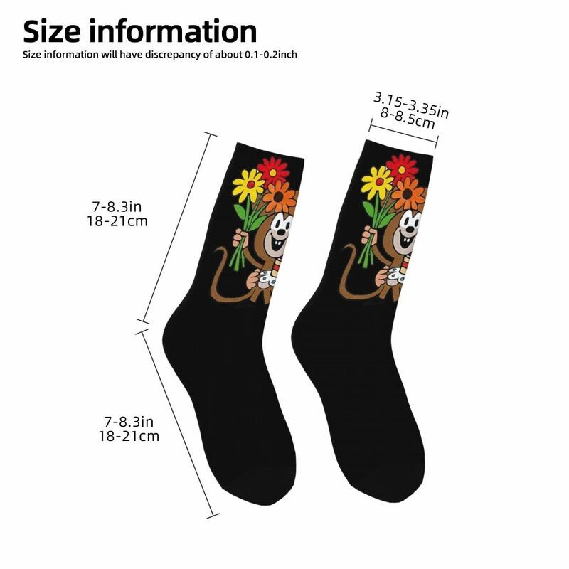Krtek ถุงเท้าเล็กๆน้อยๆสำหรับทุกเพศ, ถุงเท้าอบอุ่นพิมพ์ลาย3D ถุงเท้ามีความสุขสไตล์สตรีทถุงเท้าบ้า