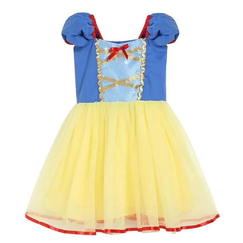 Kid's Home and Outdoor Leisure Sleeveless Dress Girl Snow White Dress Mermaid Dress Long Hair Princess Dress Frog Princess Dress