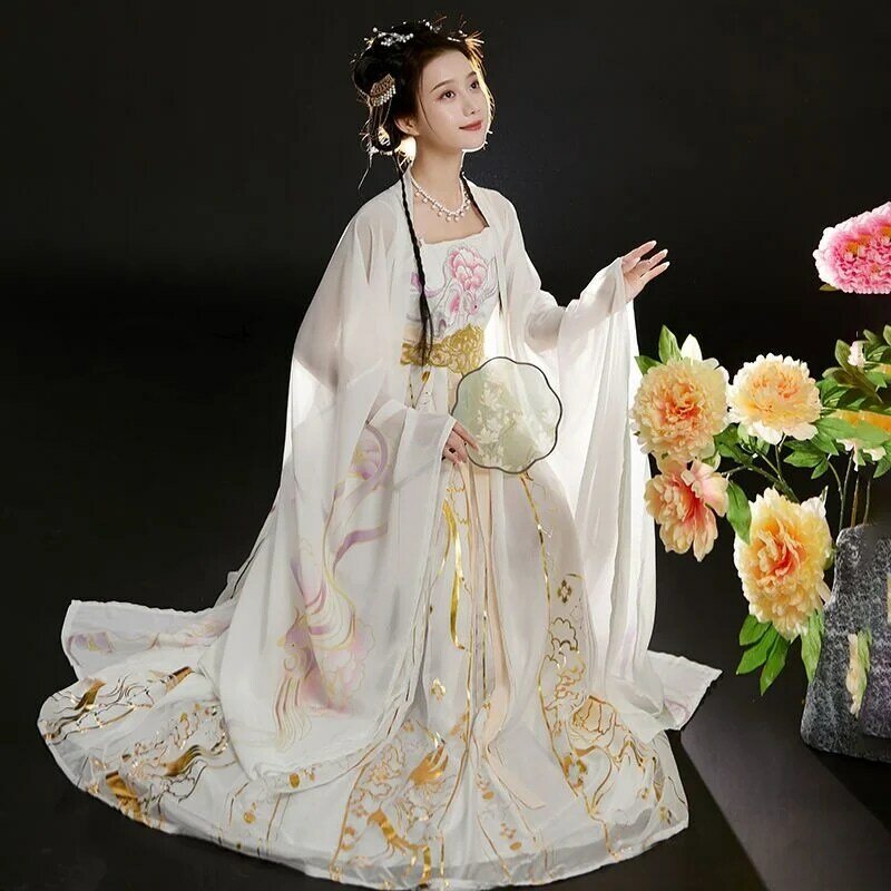 女性のための伝統的な中国の衣装,韓国のドレス,刺繍されたHuawei,ijinの漢服,パーティーのパフォーマンス,ダンスの衣装