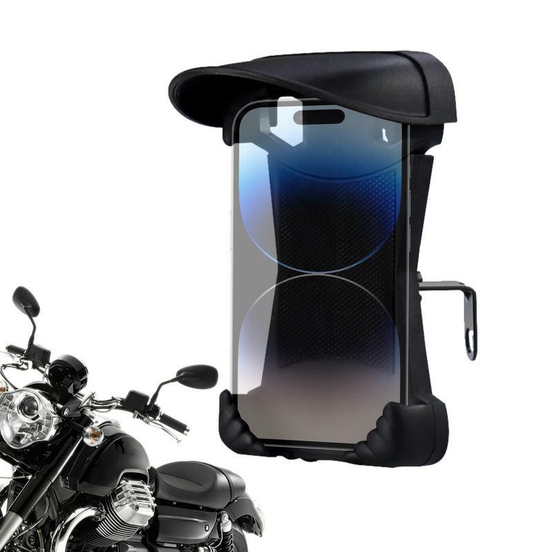 Suporte do telefone para motocicleta e bicicleta, montagem do telefone, vista de 360 graus, bicicleta elétrica, proteção solar, célula