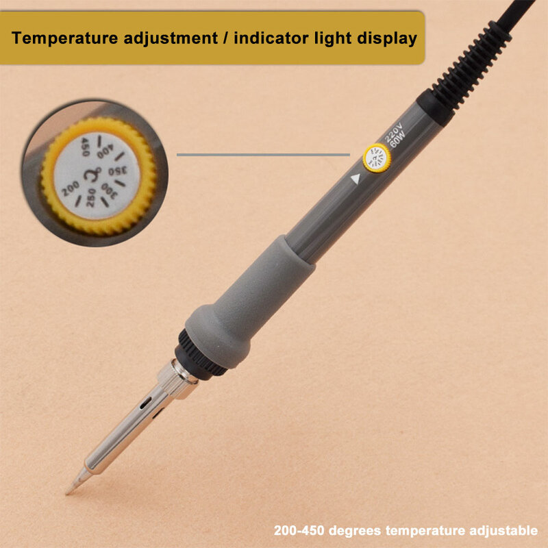 Mini Soldering Iron Adjustable Temperature Electric Solder Iron Mini Handle Heat Pencil Welding Repair Tools EU 60W