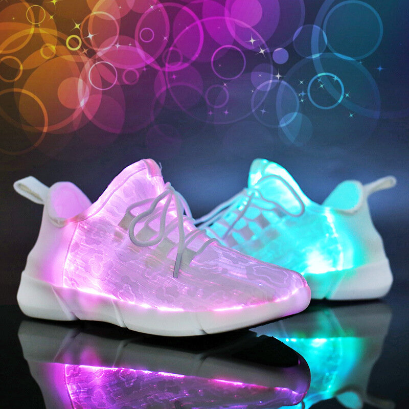 Boy Adults Luminous Glowing Sneakers Men Women Girls Kids LED Light Shoes Children Flashing With Light USB Recharge Shoes
