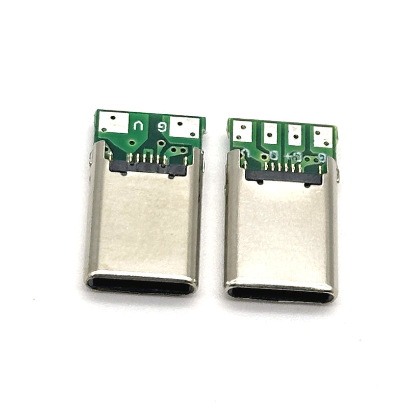 1/10 Stuks 2a Usb 3.1 Type-C Connector 2pin 4pin Mannelijke Stopcontact Adapter Soldeerdraad & Kabel 16 Pinnen Ondersteuning Printplaat
