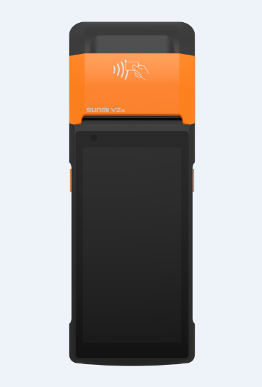 V2S Android 11 avec Scanner, 2 + 16RAM, Version Internationale, Système de Point de Vente, Terminal de Paiement pour Paiement en Ligne