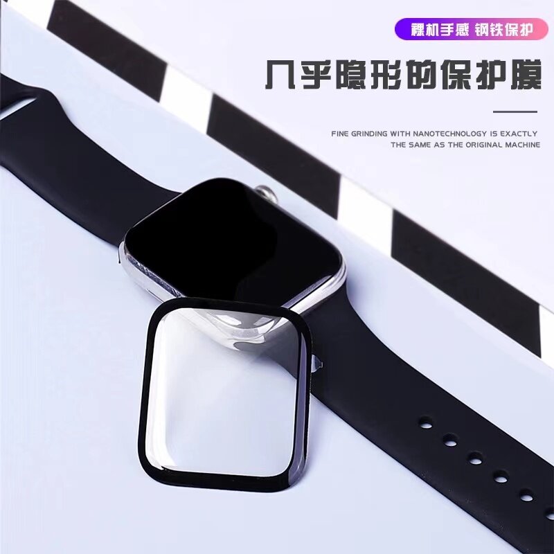 3D Volledige Cover Protector Voor Apple Horloge Serie 7 6 5 4 Se Huisdier Zacht Glas Voor IWatch123 38Mm 40Mm 42Mm 41Mm 44Mm 45Mm Accessoires