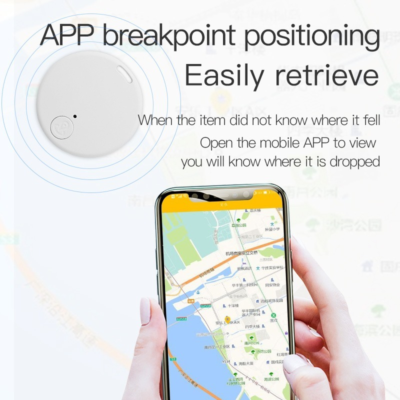Kat Hond Gps Bluetooth 5.0 Tracker Anti-Verloren Apparaat Ronde Anti-verloren Apparaat Huisdier Kids Bag Portemonnee Tracking smart Finder Locator