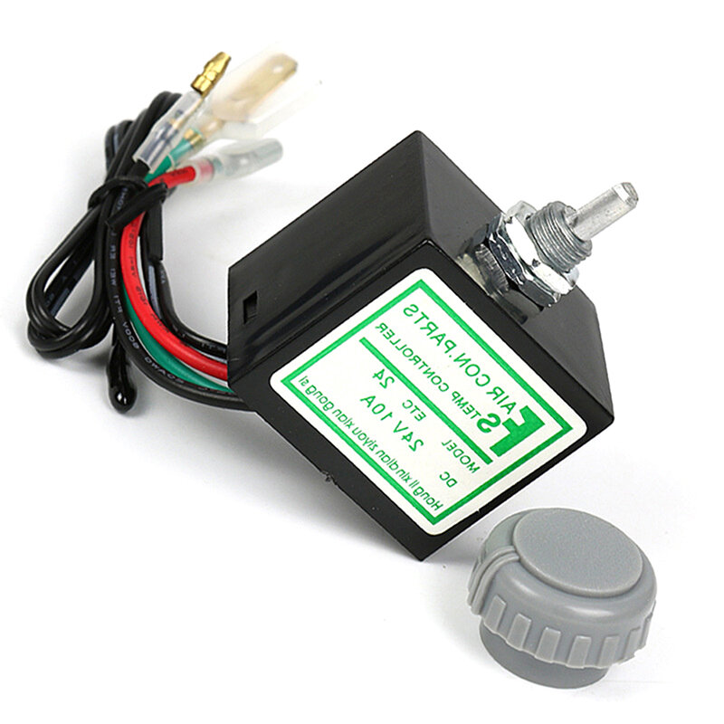 Sakelar termostat elektronik pendingin udara mobil, aksesori mobil kontrol temperatur 12V/24V