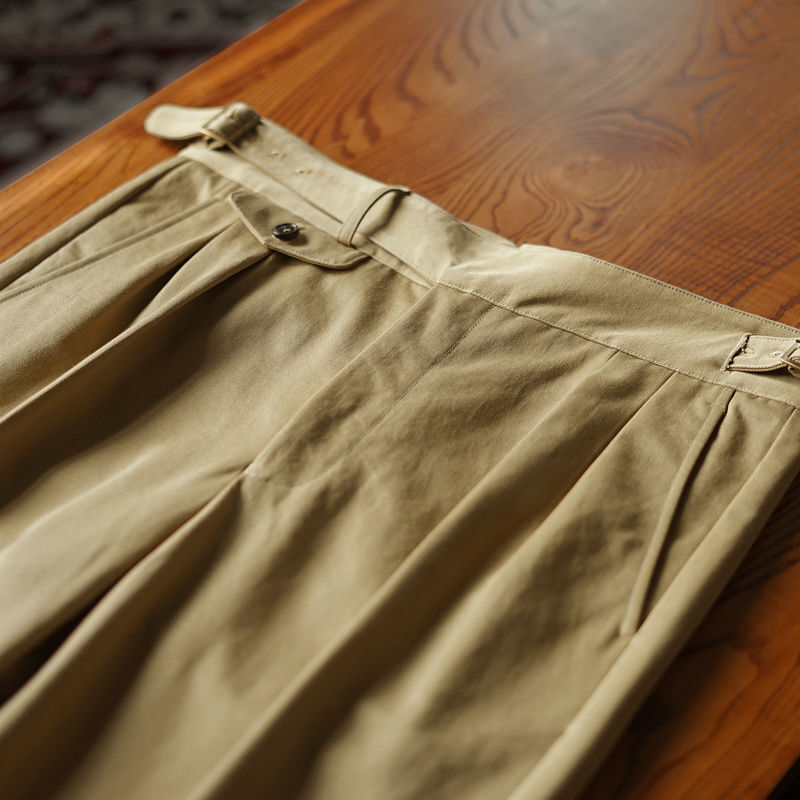 Pantalon droit rétro en coton pour homme, style décontracté, mode printemps été 2023, V83