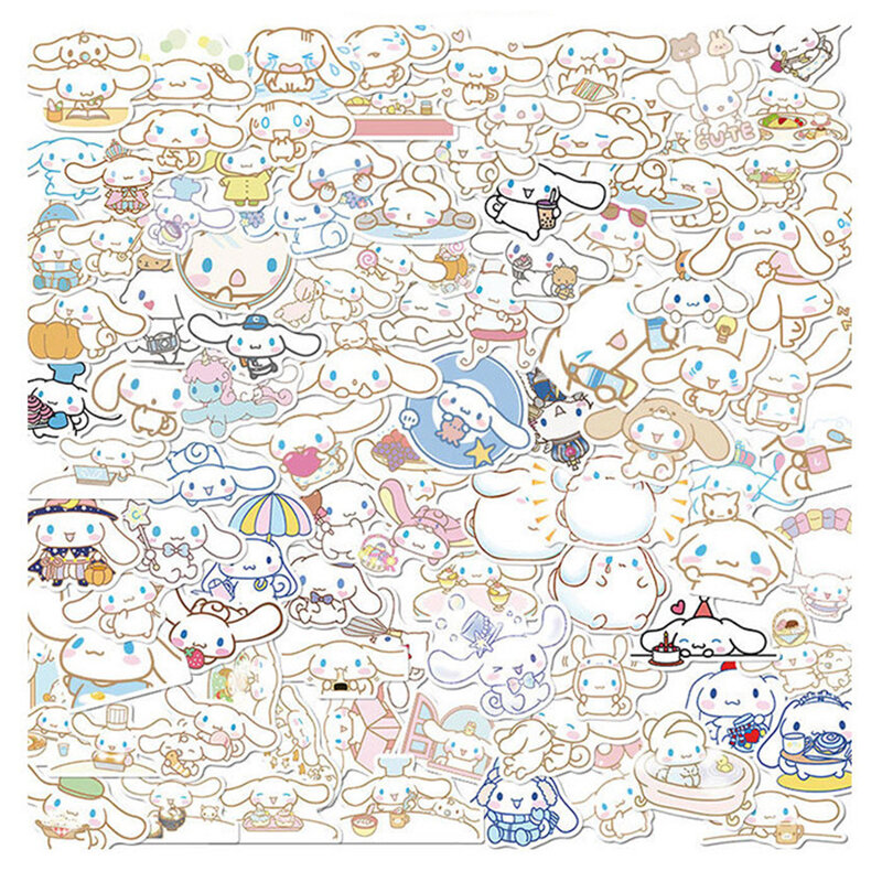 10/30/60/120pcs Cute Baby Cinnamoroll Cartoon Stickers Aesthetic Decals Laptop Scrapbook Suitcase Decoration Sticker Kids Toy