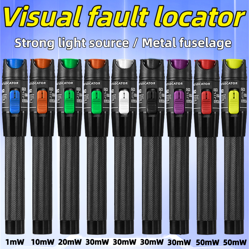 Complyco Visual Fault Locator 1/10/20/30/50mW penna Tester per cavi in fibra ottica SC/FC/ST 2.5mm interfaccia FTTH strumento di prova in fibra ottica