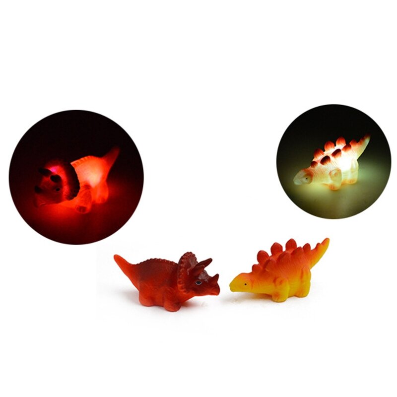 Juguete dinosaurio LED para baño bebé, juguete dinosaurio para nadar, niño pequeño, niña, piscina interactiva para e