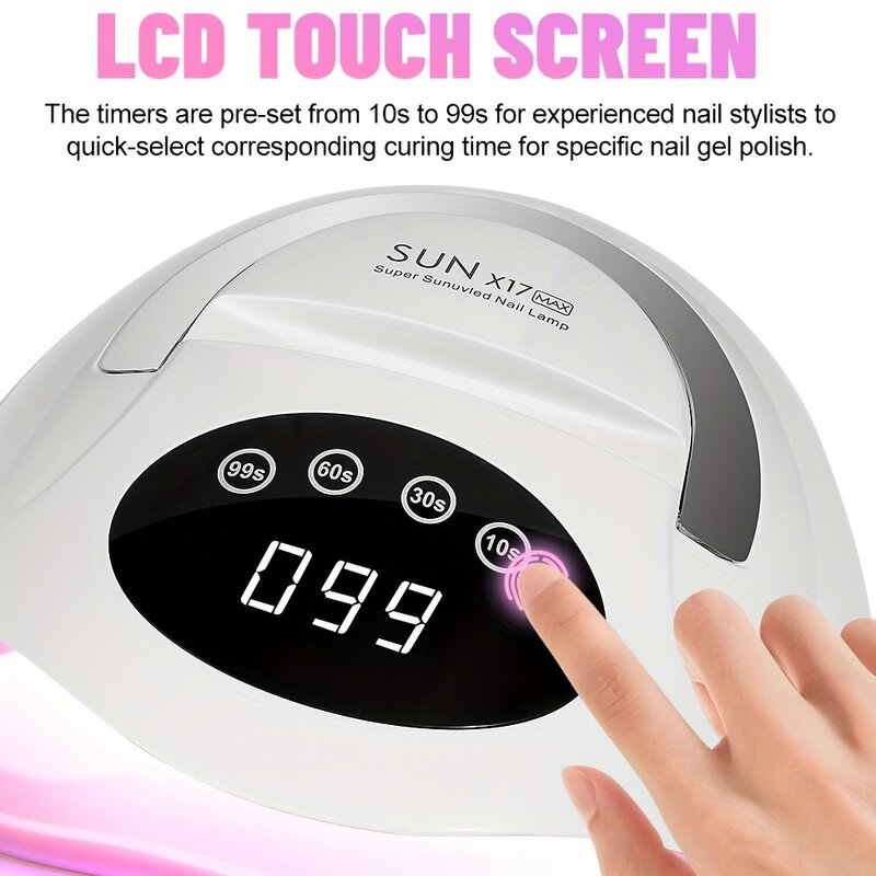Secador de uñas LED, lámpara UV para curar todos los esmaltes de Gel con detección de movimiento, herramienta de salón de manicura y pedicura, regalo
