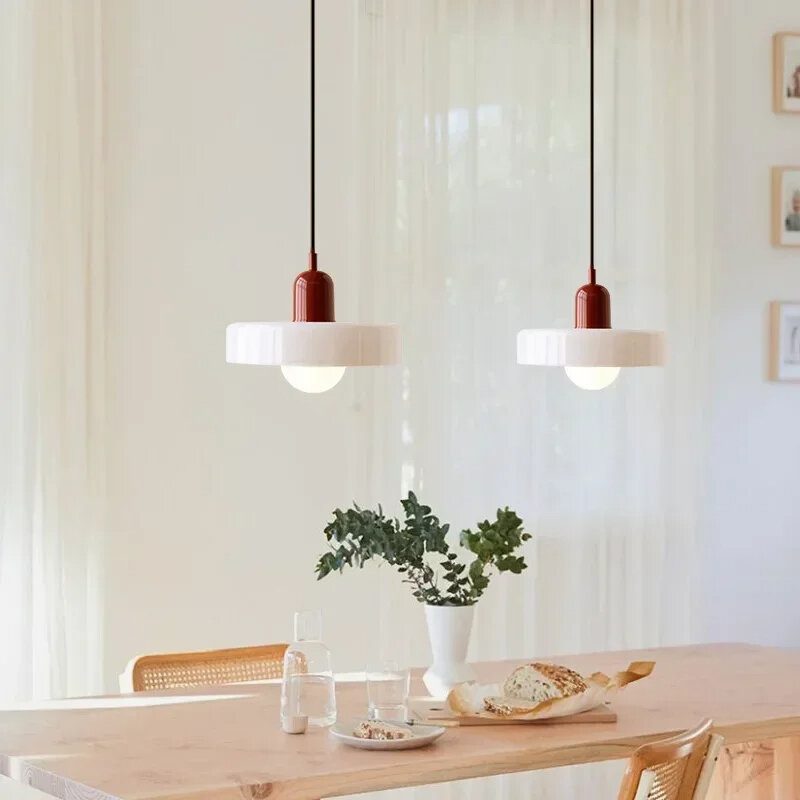 Nordic LED Glass Pendant Light, Sugar Colored, Single Head Light, Adequado para Sala de Estar, Quarto, Estudo, Sala de Jantar, Bar, Decoração de Interior