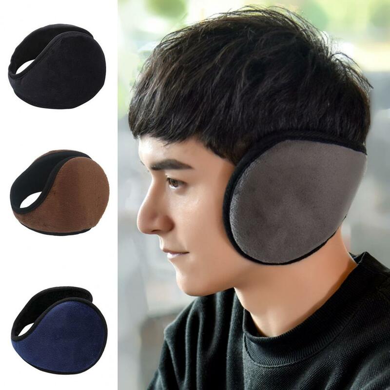 Capas de ouvido masculino Plush, aquecedores de ouvido dobrável, altamente quente, engrossar, ao ar livre