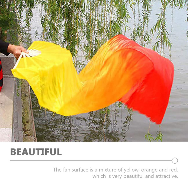 Imitation Silk Dance Fanb Artificial Folding for Square Banner Yangko Bamboo Stage Show