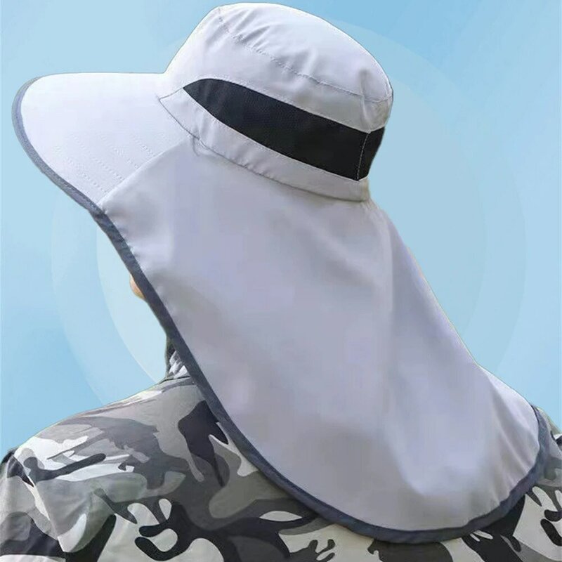 1~6PCS Fisherman Hat Universal Quick Mountaineering Sunshade Uv Protection With Windbreak Rope Sunscreen Sunscreen Hat