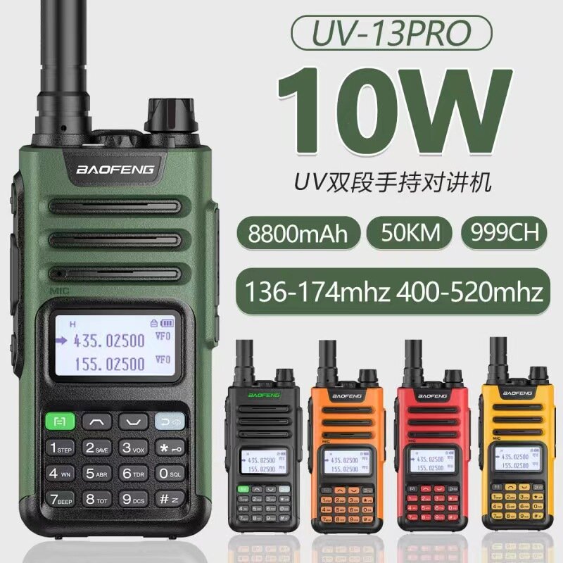 Baofeng-walkie Talkie de largo alcance, transceptor bidireccional, inalámbrico, frecuencia, Radios, tipo C, UV 13 Pro AM, FM
