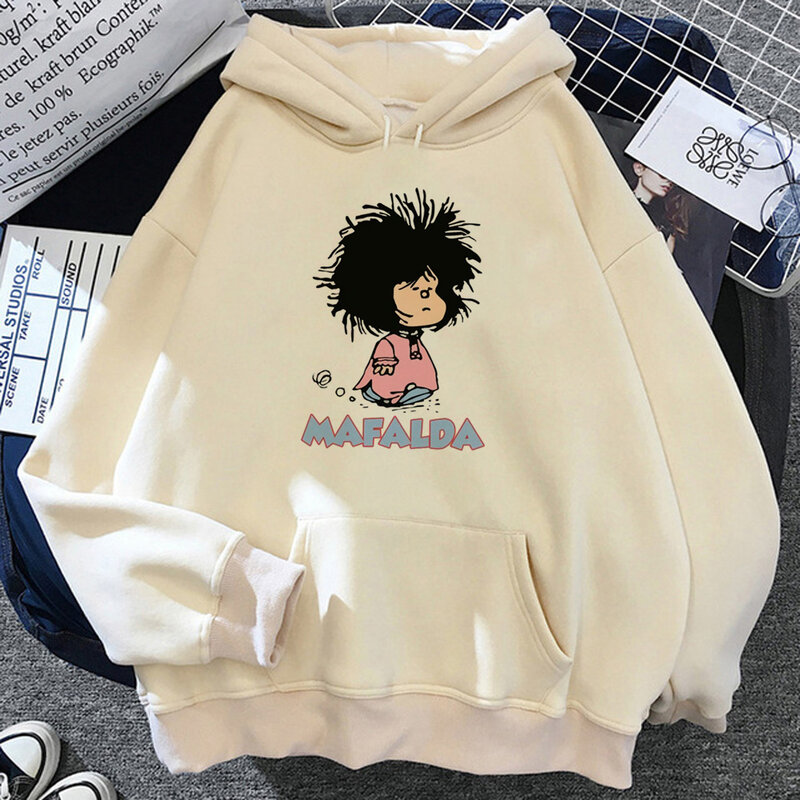Mafalda hoodies women harajuku aesthetic sweat y2k clothing clothes female anime sweatshirts