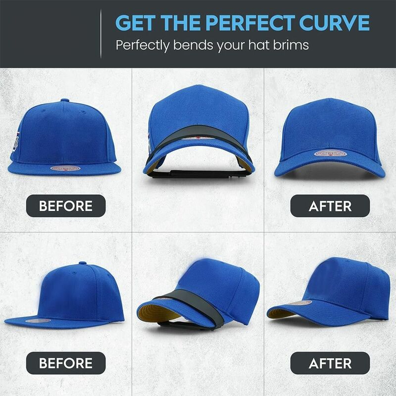 Sombrero moldeador de plástico, doblador de ala práctico, doblador curvo, reutilizable, banda curva de 9 ala, gorras de béisbol