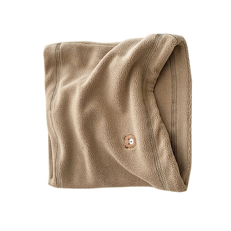F62D Winter Essential Fleece-Schal mit Babybären-Aufdruck, für Outdoor-Aktivitäten