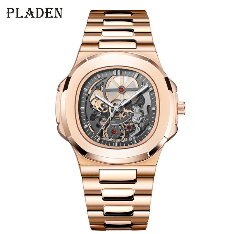 Skeleton Mechanical Watch Men Luxury Brand Stainless Steel Tourbillon Automatic Watches High Quality Dive AAA Clock Dropshipping
