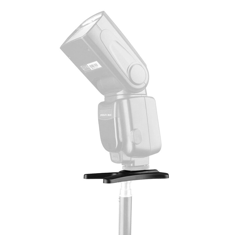 Camera Flash Stand com Hot Shoe Mount, tripé de metal, rosca para Flash Speedlight, Speedlite Can, novo, 1 ", 4"
