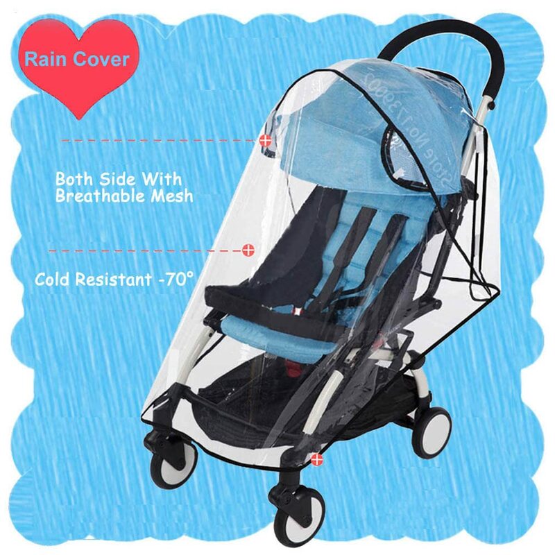 Compatibel Regenhoes Weerschild Plastic Doorzichtig Net Voor Babyzen Yoyo + Yoyo2 Kinderwagen
