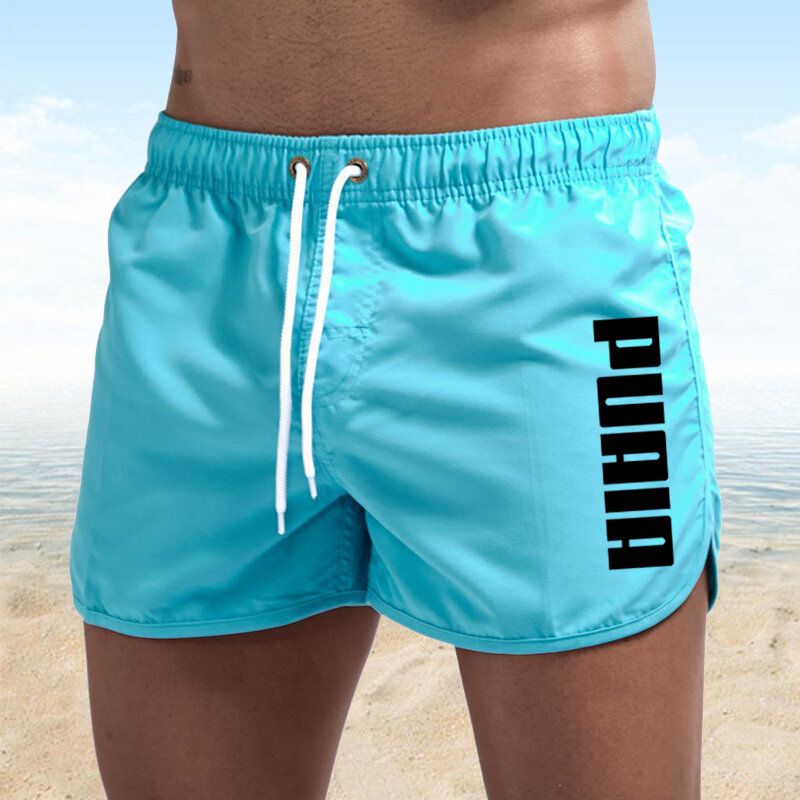 Nowa gorąca letnia kąpielówki sportowa szorty do biegania męska odzież plażowa luksusowe szorty plażowe szybkoschnąca męska odzież Siwmwear majtki