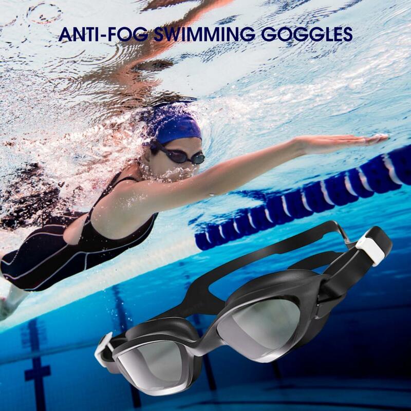 Очки для плавания с регулируемой высокой прочностью и защитой от поломки, водонепроницаемые эргономичные дизайнерские профессиональные очки для плавания для взрослых