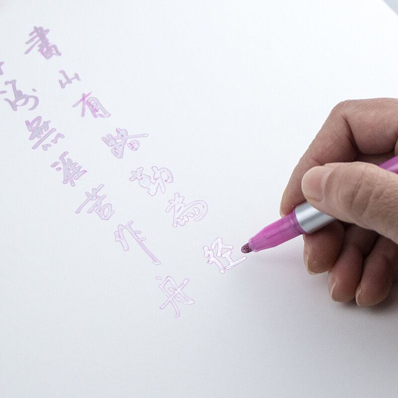 8 kolorów podwójne linie Art markery zarys długopisy markery materiały biurowe długopisy do rysowania do kaligrafii napis Scrapbooking