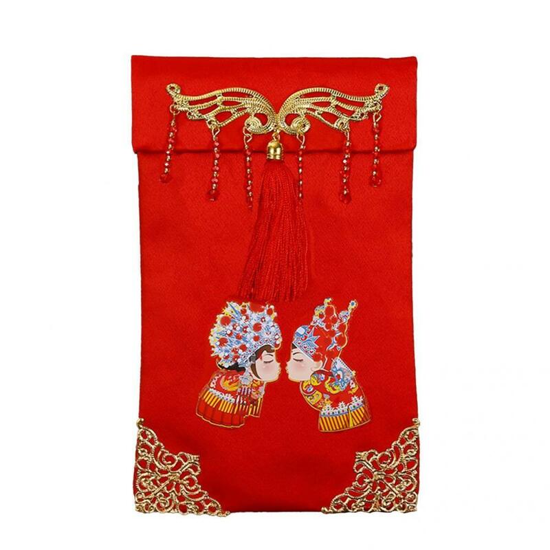 Upscale Thickened Traditional Lucky Money Bag Sincere Wishes Lucky Money Envelope for Bride Chinese Red Envelope