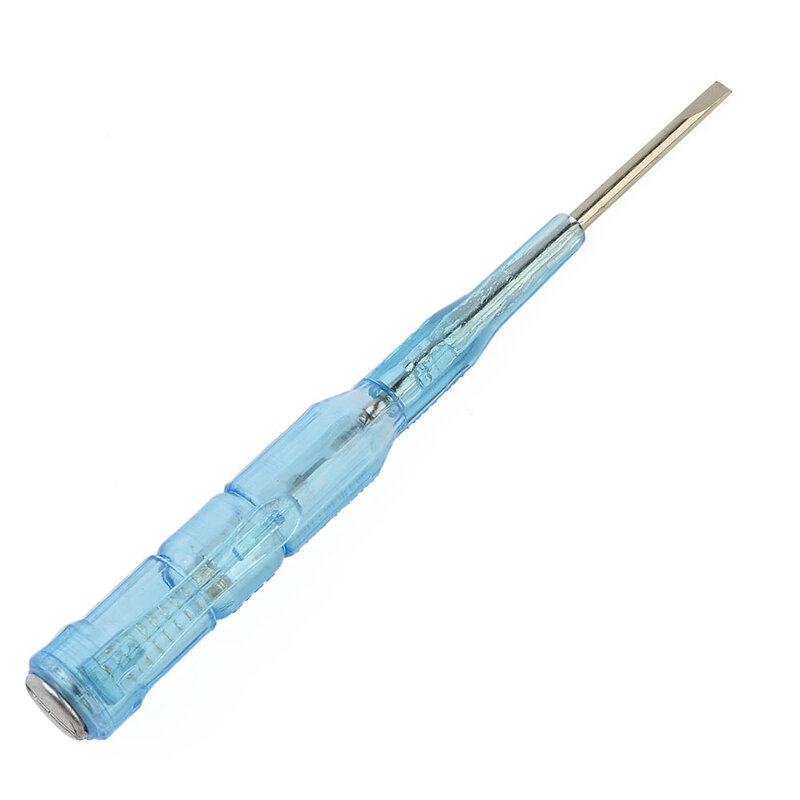 Test Pen Voltage Tester Voltage Tester 45#Steel Blue Car Decoration Electric Tester Electric Tool Flat Durable