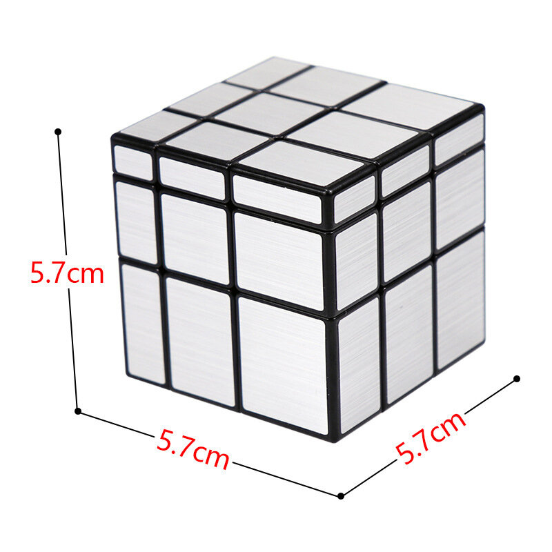 3X3X3 Puzzle Magico Cubo 3X3 Kubus Cermin Halus Kubus Ajaib 5.7Cm Mainan Kubus Puzzle Berkelok-kelok untuk Anak-anak Kubus Ajaib Teka-teki