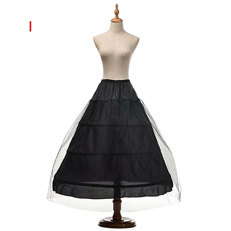 Black Hoop Crinoline Long Wedding Petticoat Ball Gown Underskirt Mariage Skirt Bridal Accessories
